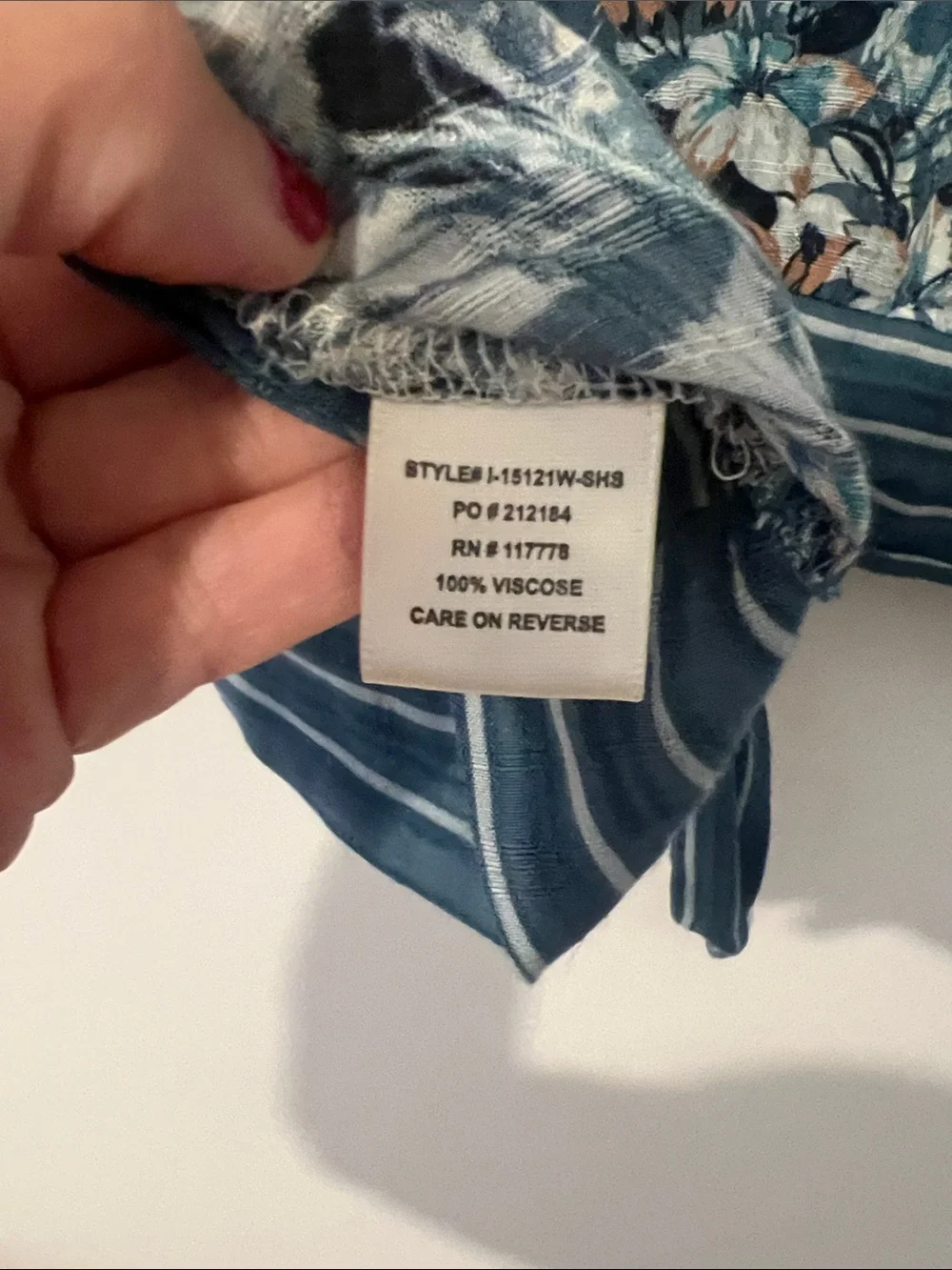 lovestitch Floral Tie-Front Kimono in Blue and Cream